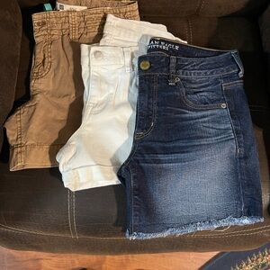 Denim and Cotton Women’s Shorts Set